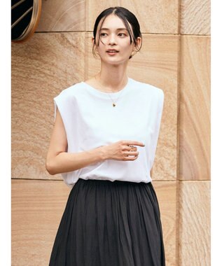 AMERICAN HOLIC ショルダータックノースリーブプルオーバー Off White