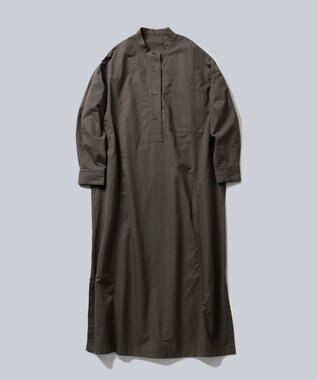 WHITE MAILS COTTON PAPER DUMP BAND COLLAR OVERSIZED シャツドレス