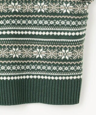 ANY 【洗濯機可能】ソフトアクリルスノージャガードニット グリーン