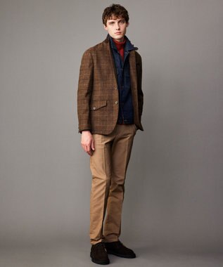 JOSEPH ABBOUD 【キングサイズ・ウエストも伸びる!/洗える/速乾/ストレッチ】ハイパワーシャンブレードビー パンツ ライトグレー系