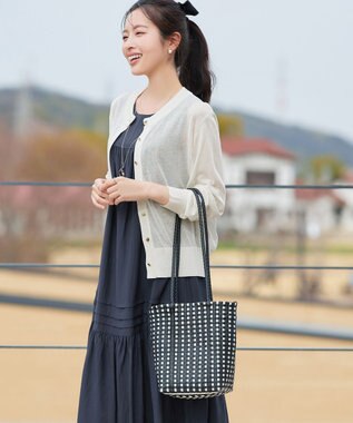 Tiaclasse 麻タッチカーディガン オフホワイト