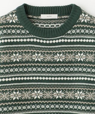 ANY 【洗濯機可能】ソフトアクリルスノージャガードニット グリーン