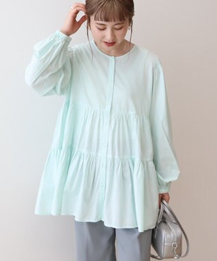AMERICAN HOLIC ティアードギャザーブラウス Mint