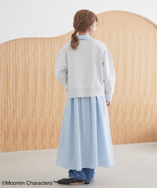 AMERICAN HOLIC Moomin フロッキープリント裏毛プルオーバー Oatmeal