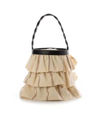 UNBILLION cachecache ミニフリルバケツ型2wayショルダーバッグ アイボリー