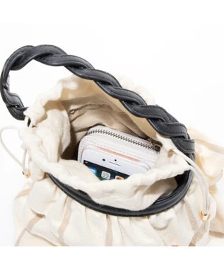 UNBILLION cachecache ミニフリルバケツ型2wayショルダーバッグ アイボリー