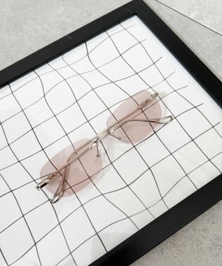 WEGO 【ユニセックス着用ITEM】リムレスカラーレンズデザインアイウェア ブラウン