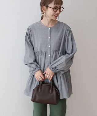 AMERICAN HOLIC ティアードギャザーブラウス Gingham Check