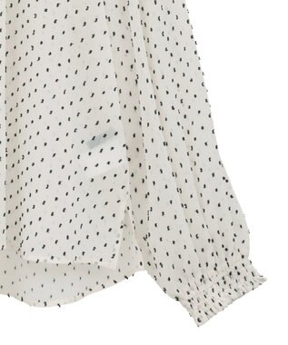 YECCA VECCA シアードットジャガードブラウス Ivory