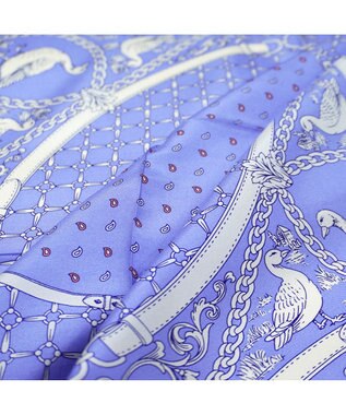 Marca ＜秋の新色＞【Marcaオリジナル】グース  小判 シルクツイル スカーフ ライラックブルー