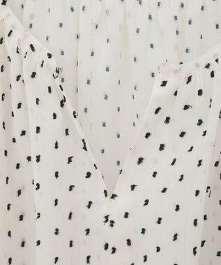 YECCA VECCA シアードットジャガードブラウス Ivory