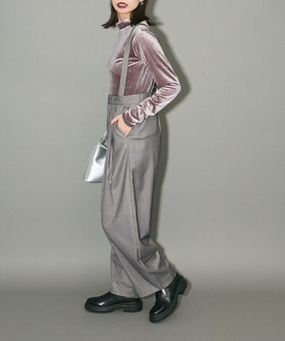 Green Parks ラインストーンハイネックトップス Gray