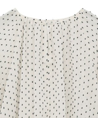 YECCA VECCA シアードットジャガードブラウス Ivory