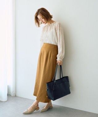 YECCA VECCA シアードットジャガードブラウス Ivory