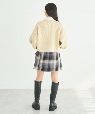 earth music&ecology ポップコーンケーブルカーディガン Ivory