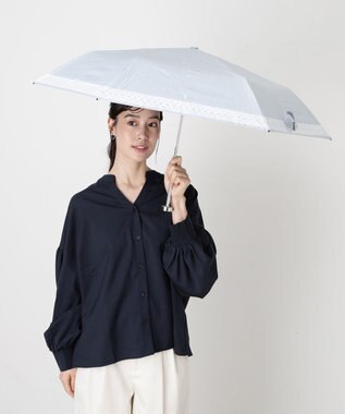 MOONBAT 【WEB限定/ 遮光率100％/遮熱/UV】POLO RALPH LAUREN（ポロ ラルフローレン）晴雨兼用日傘 ワンポイント ポロポニー レース 折りたたみ傘 グレー