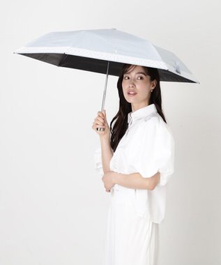 MOONBAT 【WEB限定/ 遮光率100％/遮熱/UV】POLO RALPH LAUREN（ポロ ラルフローレン）晴雨兼用日傘 ワンポイント ポロポニー レース 折りたたみ傘 グレー