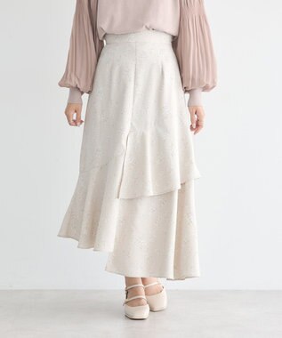 earth music&ecology フラワーアシメティアードスカート Beige
