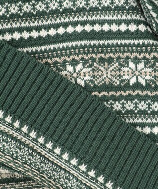 ANY 【洗濯機可能】ソフトアクリルスノージャガードニット グリーン