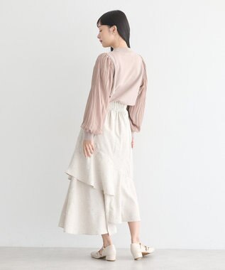 earth music&ecology フラワーアシメティアードスカート Beige