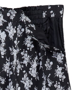 earth music&ecology フラワーアシメティアードスカート Black