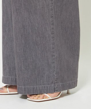 uncrave ライトデニム ワイドパンツ グレー