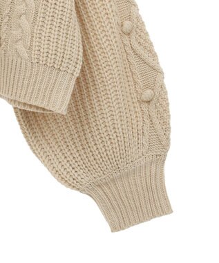 earth music&ecology ポップコーンケーブルカーディガン Ivory