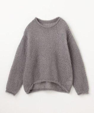 ANY レーシーネットニット チャコール