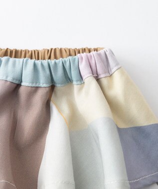 TRICOTE オーロラ柄フリルスカートボチャパンツ 32BLUE