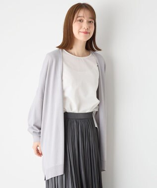 ANY ニットカーディガン ライトグレー