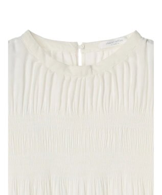 Green Parks マジョリカプリーツブラウス Off White