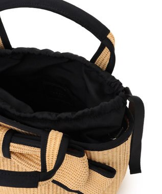 TOCCA BIG RIBBON SUMMER POCHETTE かごバッグ ブラック系