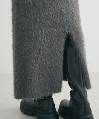 Green Parks ・Ｐｅｔｉｔ　Ｆｌｅｕｒ　シャギーニットスカート Charcoal Gray