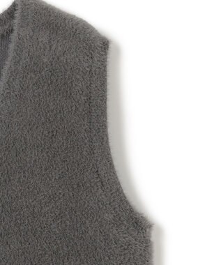 UNFILO L ナイロンシャギー ベスト チャコール