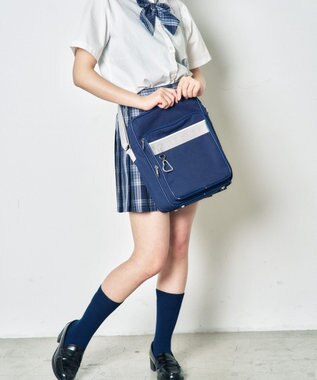 WEGO 【SCHOOL ITEM】スクールショルダーバッグ ネイビー