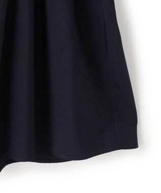 ICB レーヨンシルクストレッチブレンド ドッキングペプラムプルオーバー ネイビー