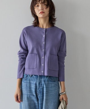 AMERICAN HOLIC バイパチリングドットニットカーディガン Purple