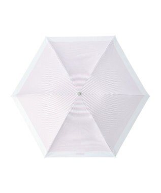 MOONBAT 【軽量】マッキントッシュ フィロソフィー 晴雨兼用日傘 折りたたみ傘 ボーダー／遮光 遮熱 UV オフ×ピンクボーダー