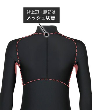 CW-X 【WOMEN】　機能性トップス　SECOND　BODY　2.0　吸汗速乾　UVカット率90%以上　抗菌防臭　ハイネック・長袖　/ワコール　CHY039 ブラック