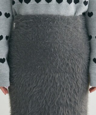 Green Parks ・Ｐｅｔｉｔ　Ｆｌｅｕｒ　シャギーニットスカート Charcoal Gray
