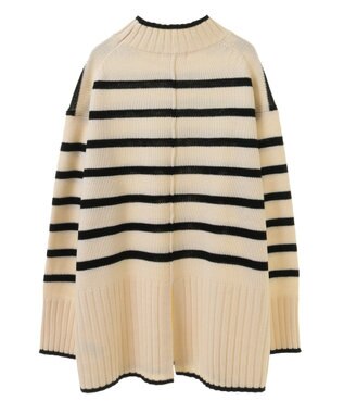 Green Parks 洗えるモックネックニットプルオーバー Off White