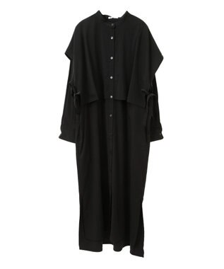 CRAFT STANDARD BOUTIQUE レイヤード風シャツワンピース Black