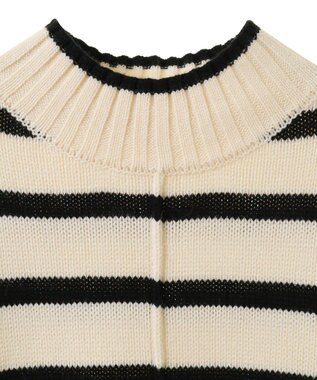 Green Parks 洗えるモックネックニットプルオーバー Off White