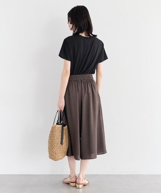 YECCA VECCA 【UVカット】ガウチョパンツ Brown
