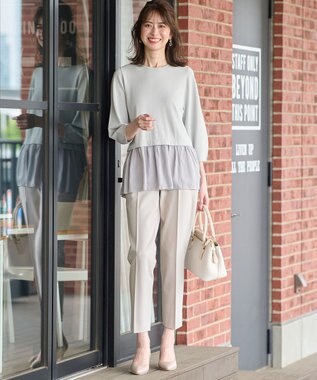 ANY SIS 【大人百花掲載 ヨンアさん着用】シリーズ累計7万本突破！サーモ2WAYストレッチ テーパードパンツ アイボリー