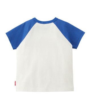MIKI HOUSE HOT BISCUITS 【家族でおそろい】【80-120cm】ベースボールデザイン ラグラン半袖Tシャツ ブルー