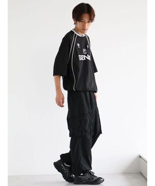 CRAFT STANDARD BOUTIQUE 接触冷感/UVカット/イージーケア/ストレッチ/ゲームシャツ-B Black