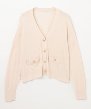 GRACE CONTINENTAL ルーズVネックニットカーディガン キナリ