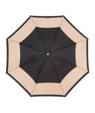 MOONBAT FURLA 【日本製】折りたたみ傘 カラーボーダー ブラック