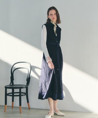 YECCA VECCA ビットプリントプリーツスカーフ Off White